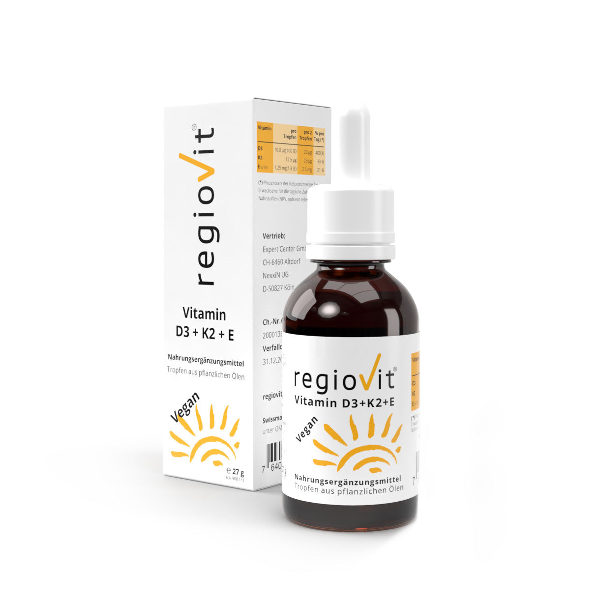 RegioVit® Vitamin D3+K2+E-Tropfen